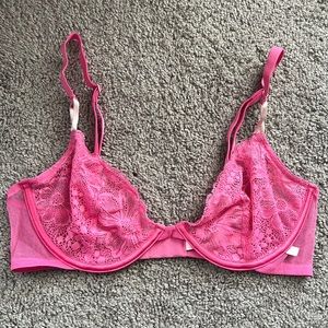 Victoria’s Secret Pink Sorbet Lace Unlined Demi Bra 36C